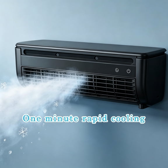 Mini Portable Wireless Air Conditioner Fan with 3 Wind Modes for Cooling, 15W 6000mAh Wall Mounted AC with Remote Control, 10 dB Quiet for Home Camping Bedroom Kitchen, Home Appliances