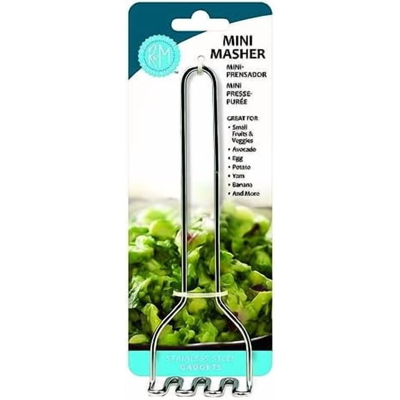 Mini Potato Masher, Mini Egg Masher, Avocado Masher, Stainless Steel, 6 Inches