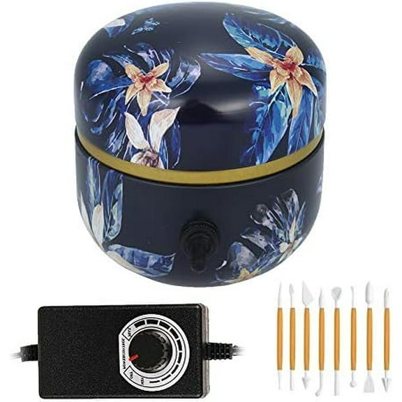 Mini Pottery Wheel Machine, 1500RPM Electric Small Pottery Wheel with Tray for Kids, Beginners and Ceramics Art, Blue$$Art & Craft