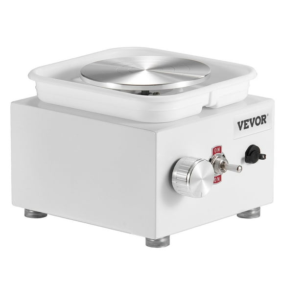 Mini Pottery Wheel Machine - Electric Ceramic Wheel for Clay Crafting, 0-320 RPM Adjustable Speed, White - Perfect for Beginners & Artists