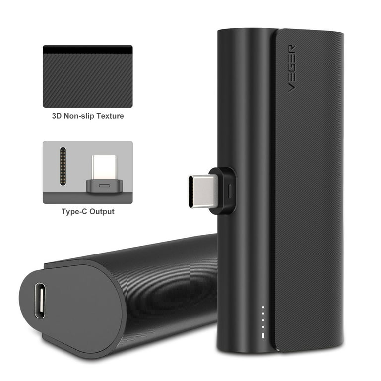 Portable Charger, USB C Power Bank, VEGER 5000mAh Mini Battery