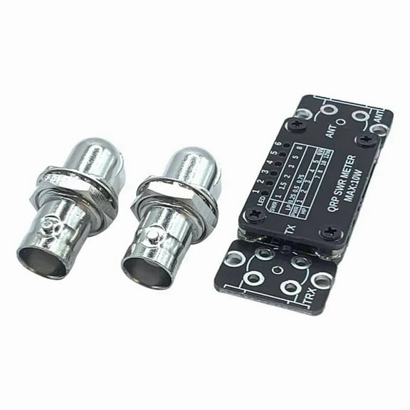 Mini Power SWR Meter 3-30MHz HF Short Wave Standing Wave Meter Digital 12W HF Shortwave Power SWR Meter Instruments,1 set * Mini Power SWR Meter Set,Black