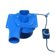 Mini Powerful 12v DC Electric Air Blower Fan 20w High Temperature Resistant Brushless Motor 50mm Pipe - BLUE_STEPLESS CONTROLLOR