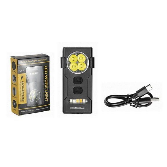 Mini Powerful EDC Flashlight High Lumens LED Rechargeable Magnetic GXW J9C4