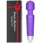 Mini Powerful Vibrator Massager with 20 Vibration Modes, Whisper Quiet, Waterproof, Handheld, Cordless for Neck Shoulder Back Body Massage, Sports Recovery & Muscle Aches (Purple)