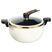 Mini Pressure Cooker, 8L Micro Pressure Cooker with See-through Lid Standing,Crock Pot with Twist & Lock Handles, Cooking Pot Nonstick