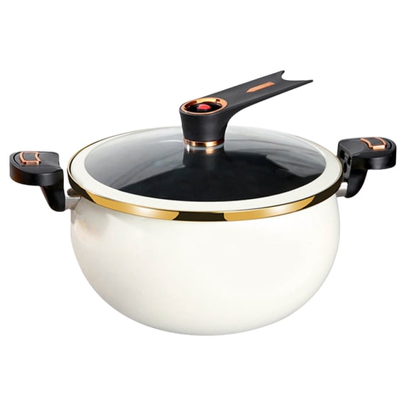 Mini Pressure Cooker, 8L Micro Pressure Cooker with See-through Lid Standing,Crock Pot with Twist & Lock Handles, Cooking Pot Nonstick