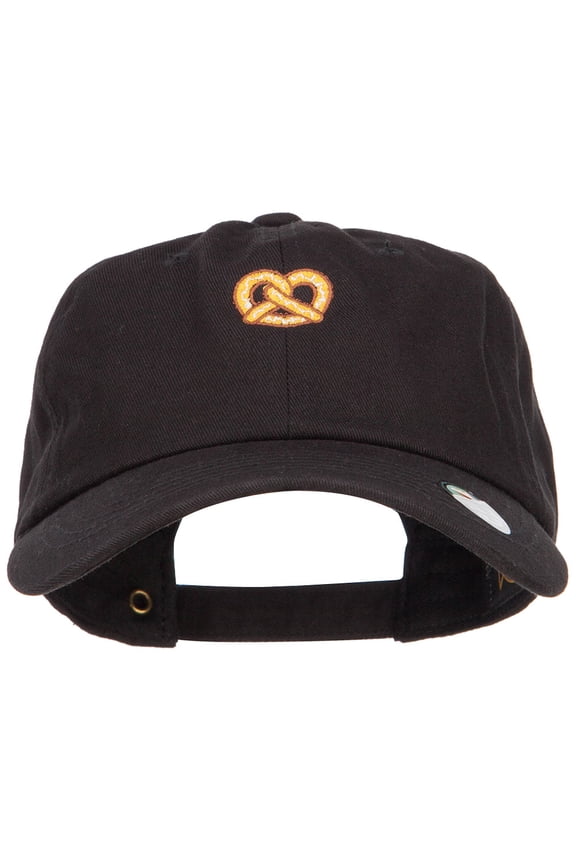 Mini Pretzel Embroidered Unstructured Cap - Black OSFM