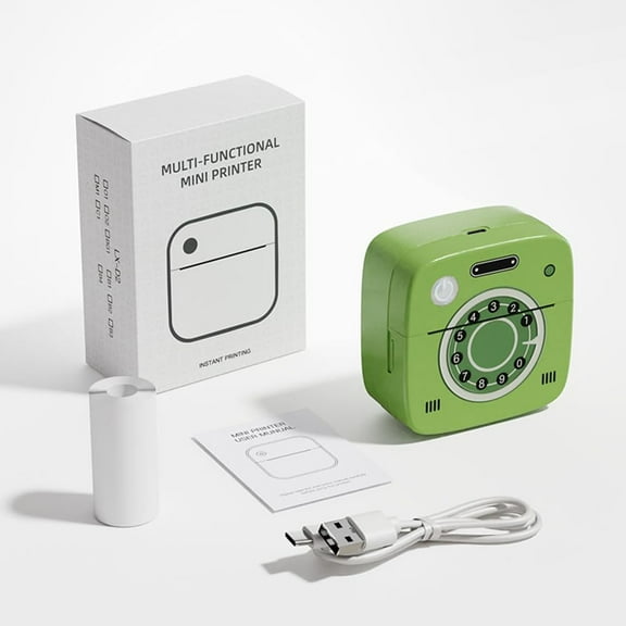 Mini Printer, Bluetooth Pocket Thermal Printer Inkless Portable Sticker Printer Compatible with iOS and Android, Wireless Photo Printer for Printing Label, Receipt, Journal, Notes, Memo, Photos