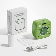 Mini Printer, Bluetooth Pocket Thermal Printer Inkless Portable Sticker Printer Compatible with iOS and Android, Wireless Photo Printer for Printing Label, Receipt, Journal, Notes, Memo, Photos