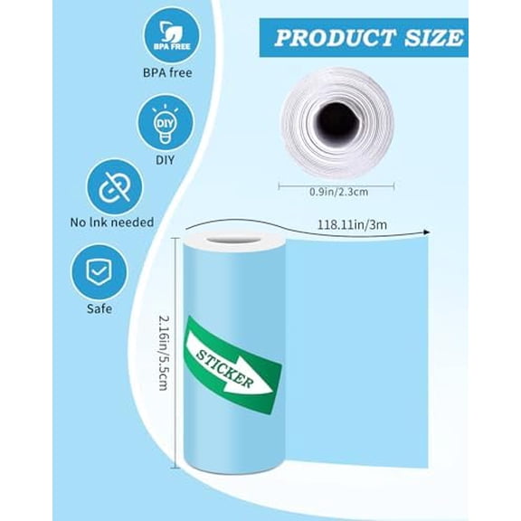Mini Printer Sticker Paper (Multicolor)