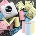 thumbnail image 1 of Mini Printing Paper Printable Stickers Compatible with P1 Mini Printer Peripage A6 Series(Classic Color), Thermal Printer Paper Just 3 Rolls of Adhesive 57 x 30 mm, 1 of 3