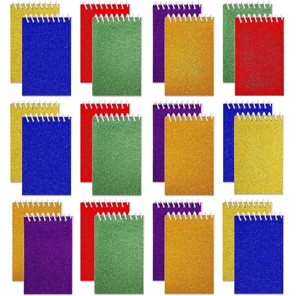Mini Prism Spiral Notepads - (Bulk Pack of 24) Small Pocket Mini Notebooks for Kids, 2.5 Inch x 3.6 Inch - 20 Sheets Per Book, Top Bound Spiral Memo Note Pads for Party Favor Gifts and Goodie Bags