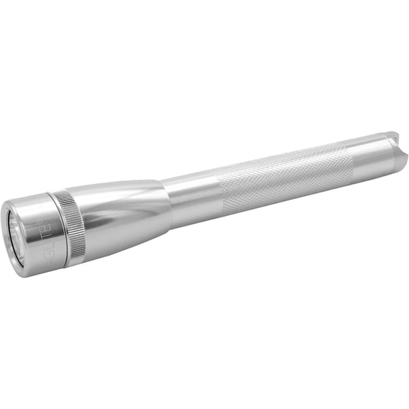 Mini Pro LED 2-Cell AA Flashlight, High Lumen, Water-Resistant, Adjustable Focus Silver