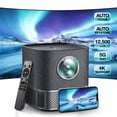 thumbnail image 1 of Mini Projector 1080P Portable Projector, Compatible with iOS/Android/ Windows/TV/USB, Black, 1 of 6