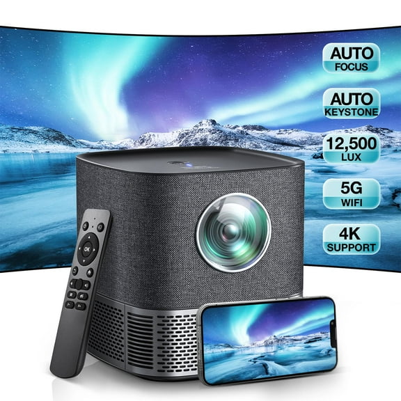 Mini Projector 1080P Portable Projector, Compatible with iOS/Android/ Windows/TV/USB, Black
