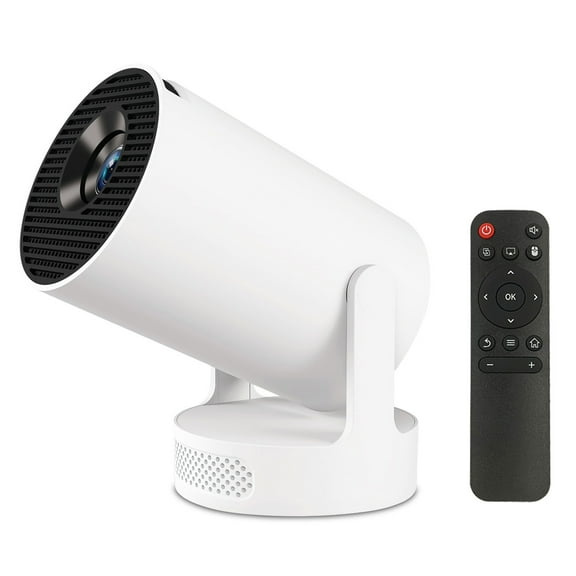 Mini Projector 4K Support with Dual-Band WIFI6 5G Wireless 5.4 Bluetooth Android 11, Soundbase Speaker, Manual Focus, Auto Vertical Keystone 180Rotatable Portable Proyector for Home Bedroom Outdoor