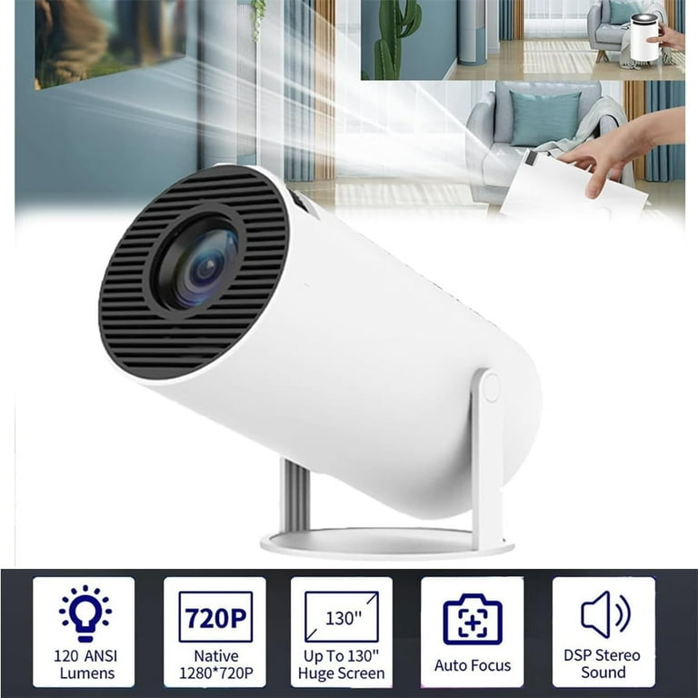 Mini Projector with WIFI 6 and Bluetooth, Portable Projector