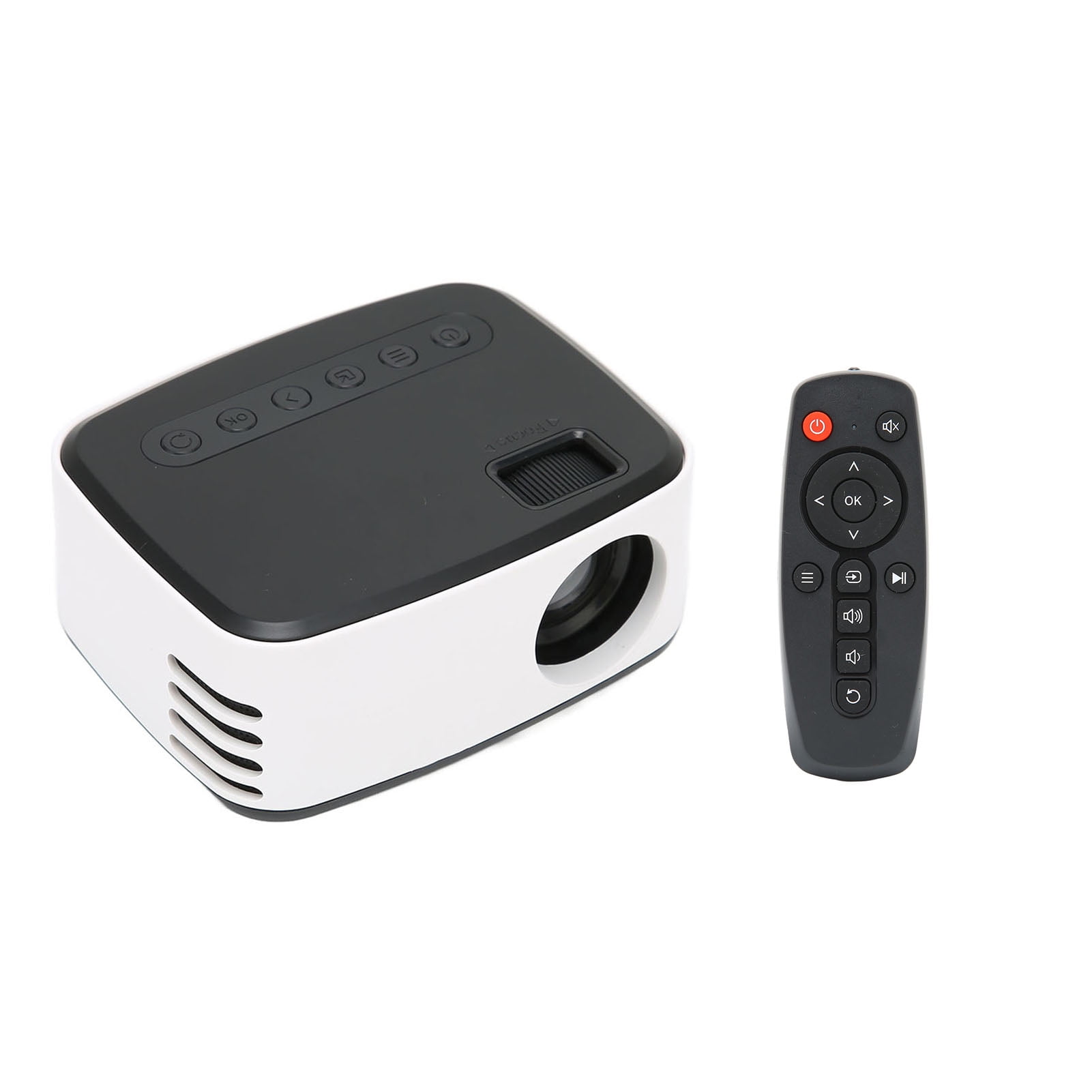 Mini Projector, Built In Stereo Speakers Portable Compact 1920x1080 Zoom Function Portable