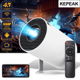 thumbnail image 1 of Mini Projector,DFITO Auto Keystone Correction Portable Projector, 1080P/120 ANSI Smart Projector , 130 Inch Screen, 180 Degree Flip, Round Design, Home Video Projector, 1 of 13