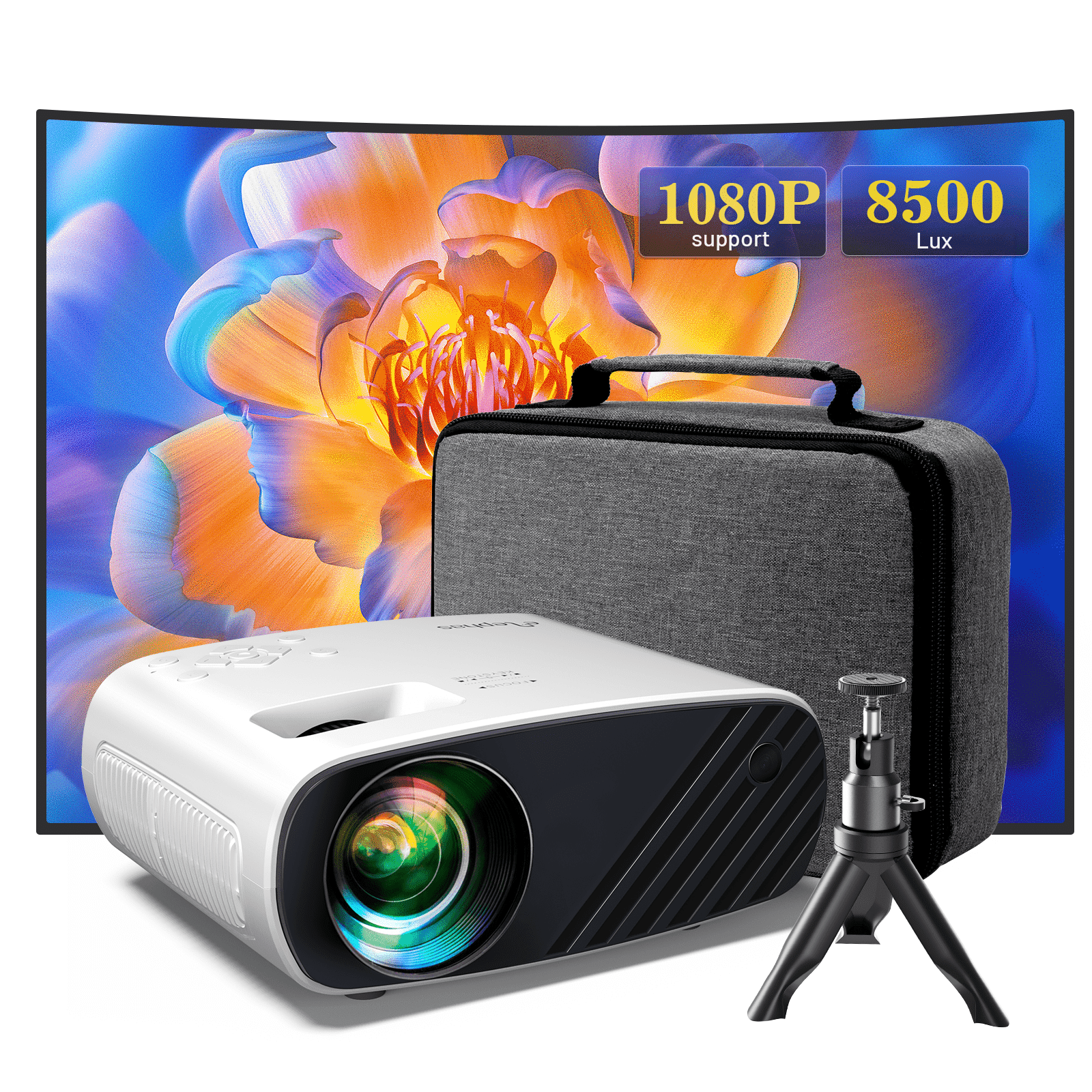 Mini Projector, ELEPHAS 8000LM Portable Projector 1080P HD Movie
