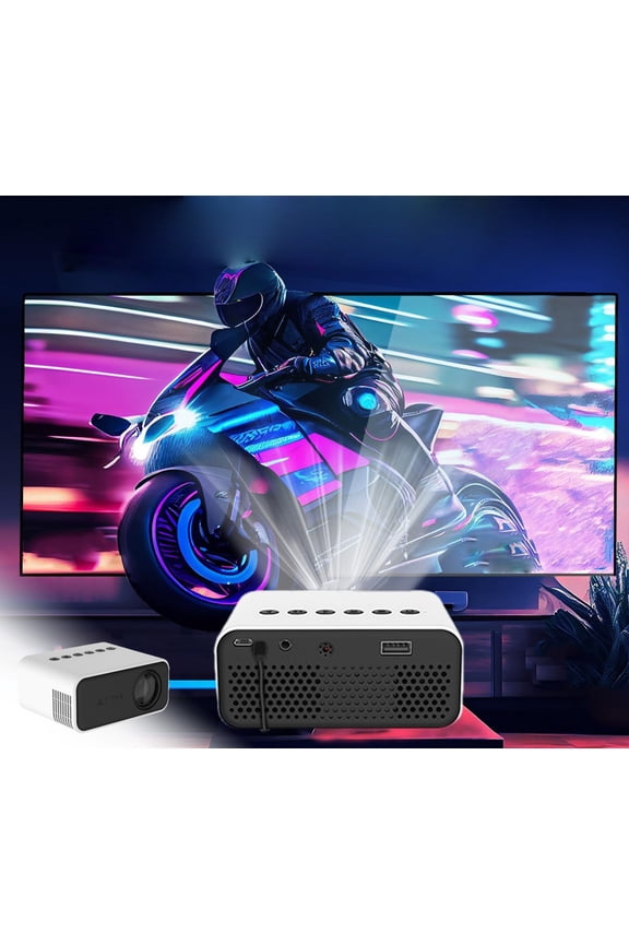 Mini Projector, HD Screen Portable Video Projector Movie Projector, Apartment Must Haves, Tech Gadgets, Mini TV, Home Projector, Gifts for Women Men