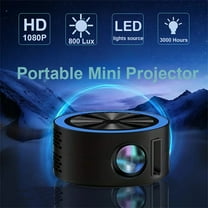 Mini Projector, Portable 1080p Projector, Outdoor Movie Projector Home Movie LED Video Projector, Movie Projector with USB Interface and Remote Control, Projector