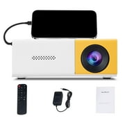 Mini Projector, Portable Mini Resolution Large Screen Projector for Home Outdoor Theater Movie, Automatic HD Projectors Yellow