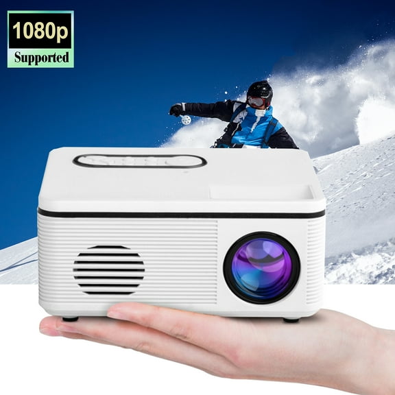 Mini Projector, Portable Movie Projector Supported 1080P, Home Theater Video Projectors Compatible with HDMI, USB, SD Card, AV, TV Box