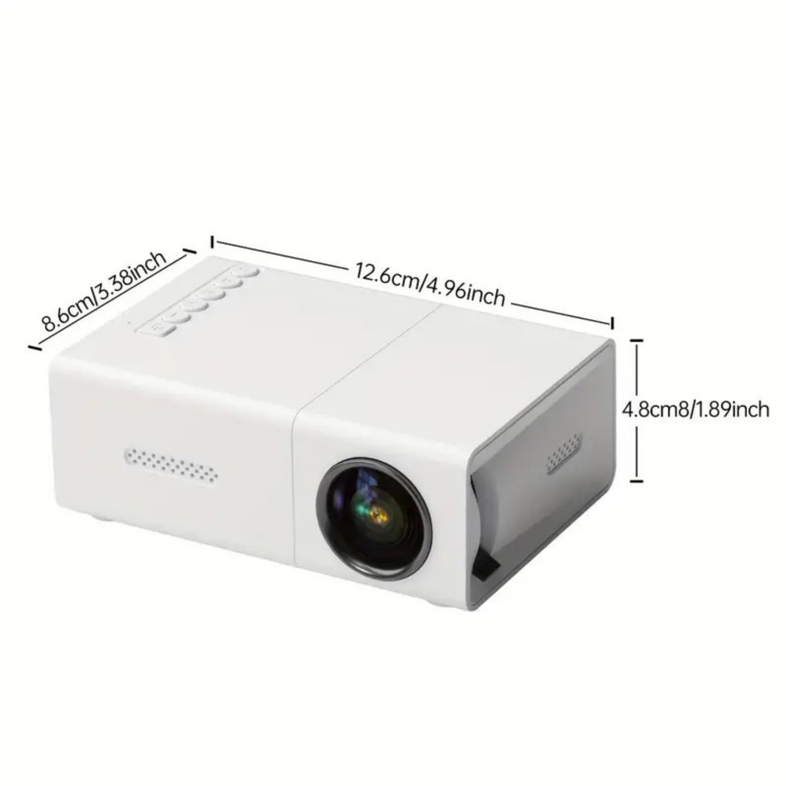 Mini Projector, Arestory 1080P Full HD Supported Video Projector, Portable Outdoor Home Theater Movie Projector, 50% Zoom, Compatible with HDMI, USB, AV, Smartphone/Tablet/Laptop (Small Projector)