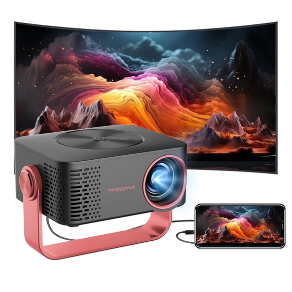 Mini Projector Supports Wifi Connectivity, 1079p Portable Outdoor Projector,Bedroom Movie Projector,Multiple Projection Modes,Compatible with Smartphones/Tablets/Laptops/Controllers and More.