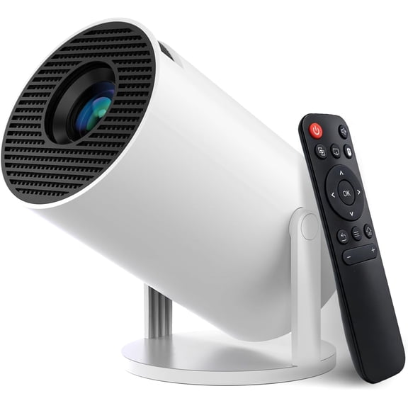 Mini Projector with WiFi and Bluetooth, Built-in App,1080P 4k Supported Portable Movie Projector, 130" Display Home Theater Video Compatible TV Stick, HDMI, USB, Smartphone, Laptop