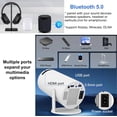 thumbnail image 1 of Projector with WiFi , HY300 pro 4K Decoding Android Auto  Portable Outdoor Home Movie Video Projector Compatible with Phone Laptop  TV, 1 of 6