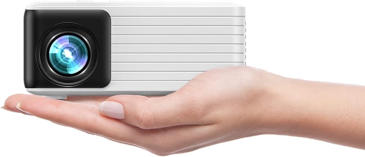 CocoBear Mini Portable Projector for Phone, Native 720P with 1080P Support, 7500 Lumens, HDMI/USB Compatible, PS5/Xbox/Phone/Laptop Supported, Ultra Lightweight Home Theater Projector