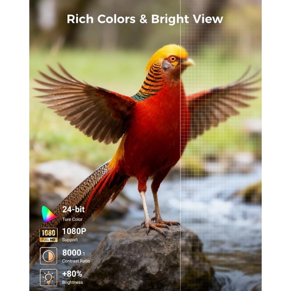 Mini Projector for iPhone, Portable Projector with Tripod, 1080P HD Outdoor Projector, Movie Projector Compatible with Android/iOS/Windows/TV Stick//USB