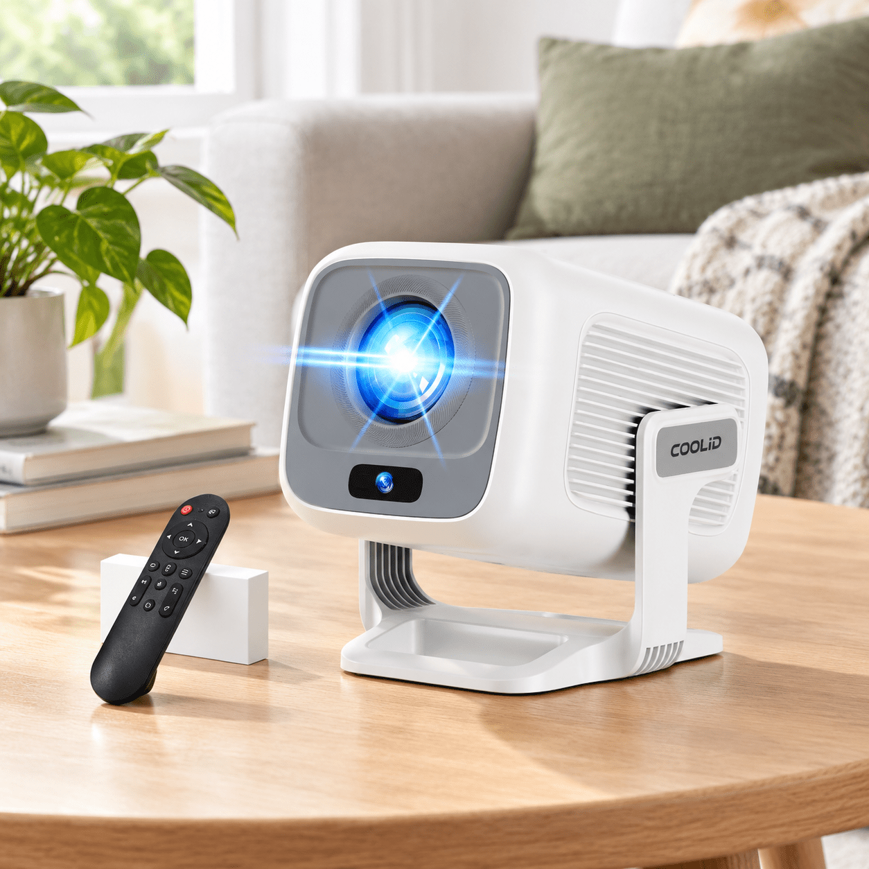 Mini Projector with Auto Focus, 1080p FHD, 4K Support, WiFi 6, White1 ...