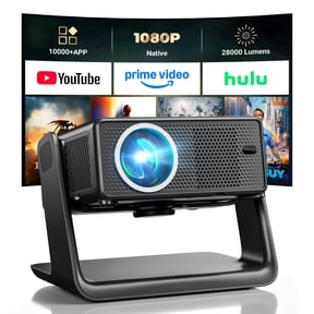 Mini Projector with WiFi and Bluetooth, 1080P Projector 12000 Lumens, Built-in Apps