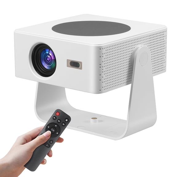 Mini Projector with WiFi and Bluetooth, 360 Rotatable Stand