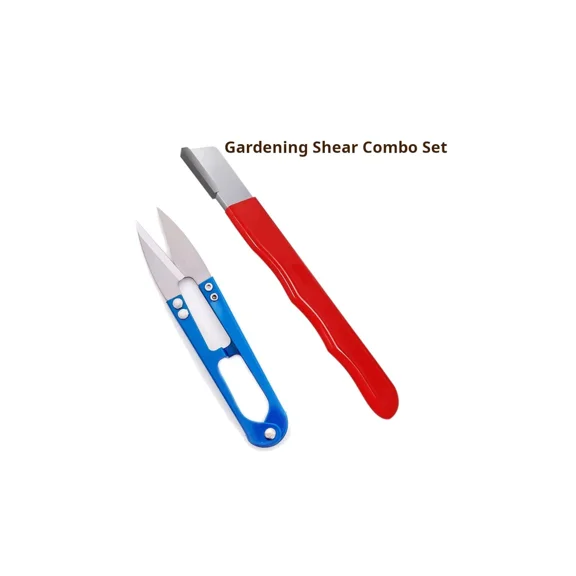 Mini Pruning Shears And Portable Blade Sharpener Gardening And Tool Combo Set