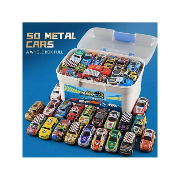 Mini Pull Back Cars Bulk 50 Pcs Tiny Toy Race Cars for Kids Treasure Box Classroom Prizes and Christmas Goodie Bags Stuffers for Kids