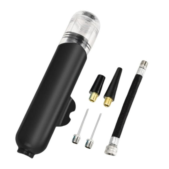 Mini Pump for Bike Manual Fits and Presta Accurate Inflation Household Portable Air Pump for Sports Ball Tool Football Basketball Black