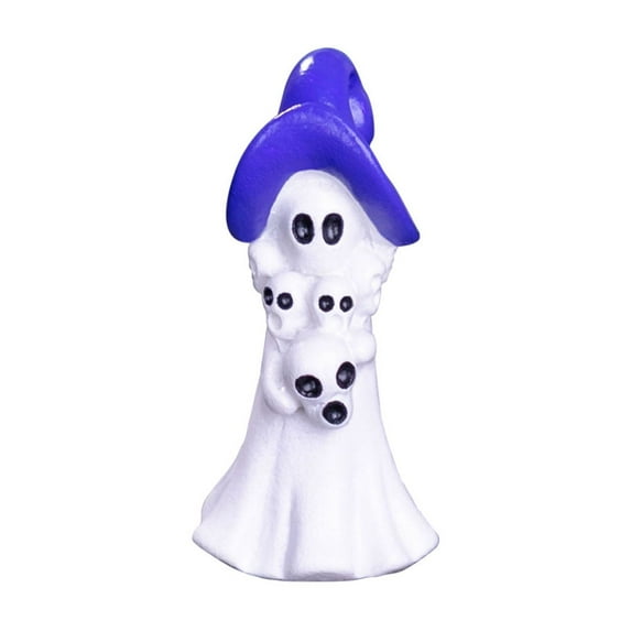 Mini Pumpkin Ghost Halloween DIY Decoration, Cute Ghost Ornaments for Halloween Party, Small Halloween Decor for Table, Window, and Mantel