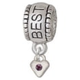 thumbnail image 1 of Mini Purple Birthday Crystal Heart - Best Friend Charm Bead, 1 of 1