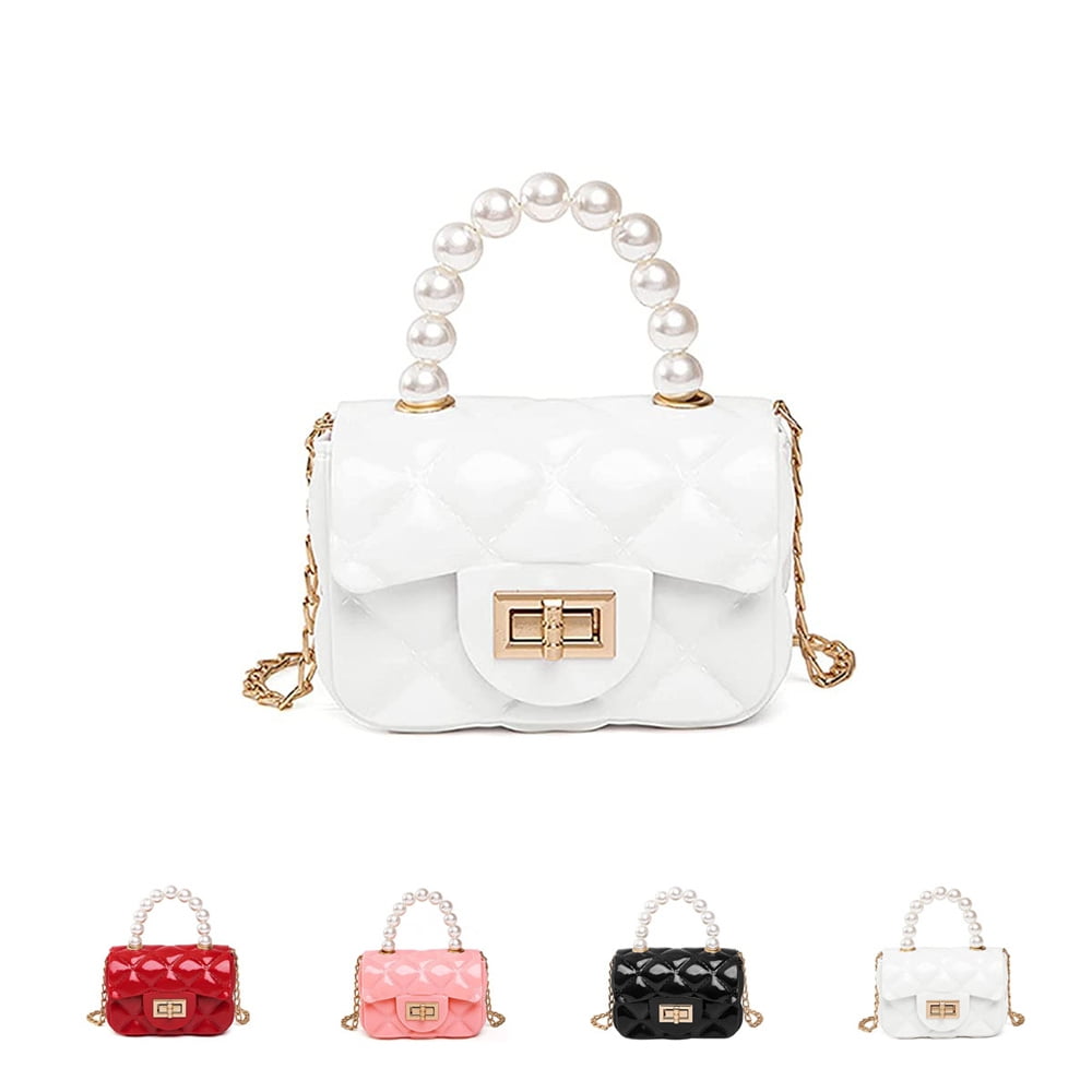 Mini Purse for Toddler Girls Crossbody Cute Princess Handbags Shoulder Bag  for Toddler Little Girl-White