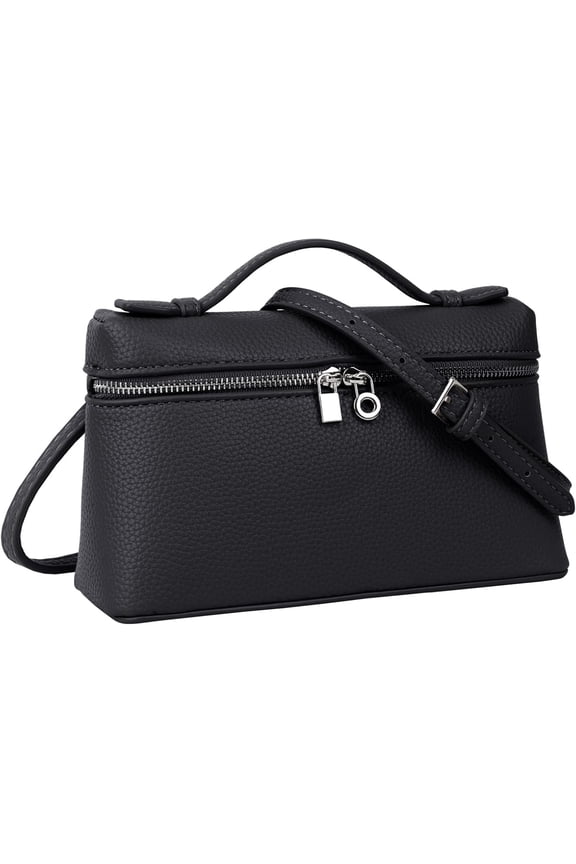 Mini Purses for Women, Leather Crossbody Bag, Box Purse Top Handle Phone Bag with Adjustable Strap