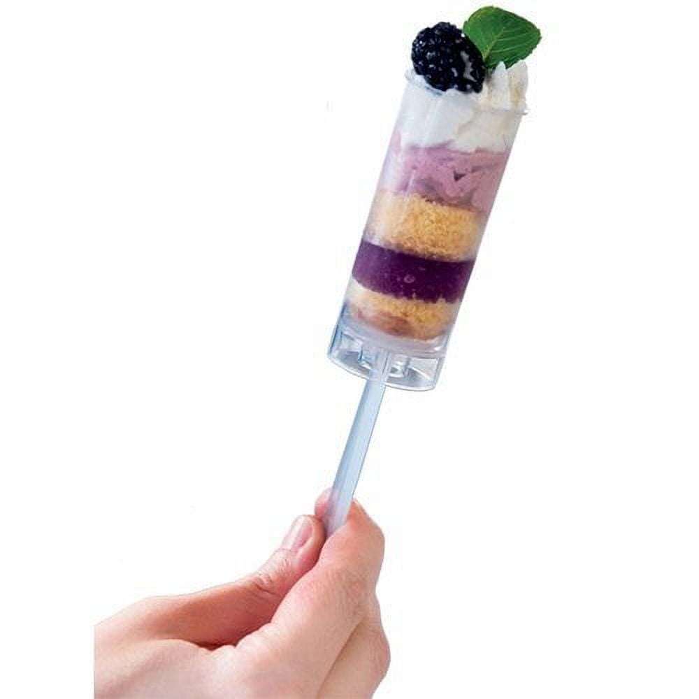 ZLKSKER Pack of 10 Cake Push Up Pop Containers with Lids, Cake Push  Cylinder for Homemade Treats/Dessert/Snacks