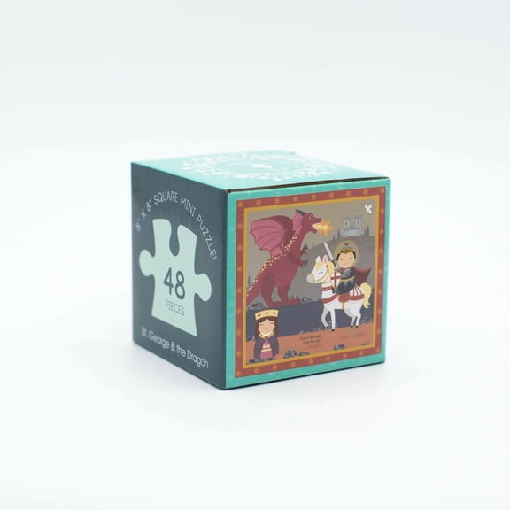 Mini Puzzle: St. George & The Dragon NEW Puzzle 8 x 8 sq. Ages 3+