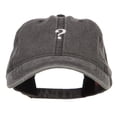 thumbnail image 1 of Mini Question Mark Embroidered Washed Cap - Black OSFM, 1 of 5