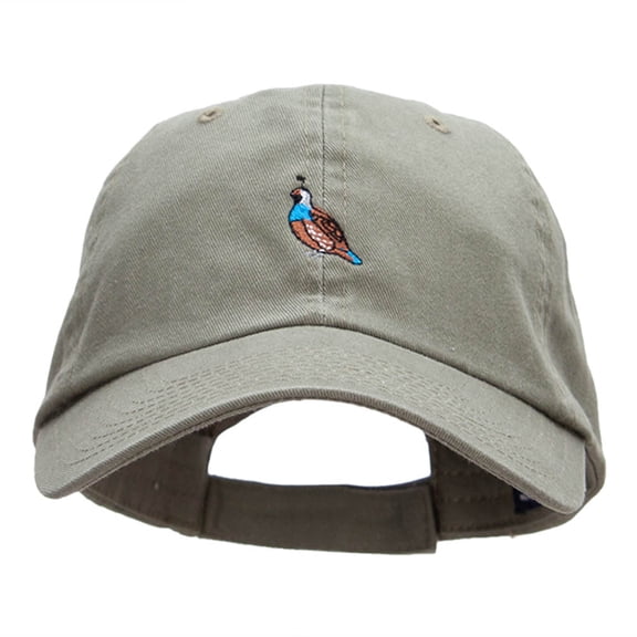 Mini Quial Embroidered Low Profile Dyed Cotton Twill Cap - Olive OSFM