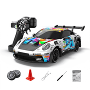 Mini RC Car 143 RC Drift Car, 2.4GHz Proportional Remote Control Racing Car with Lights, Rechargeable Hobby Grade RC Drift Car for Adults